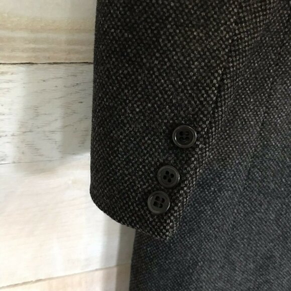 Saks Fifth Avenue Gray Wool Long Dress Coat 41 - Picture 4 of 8